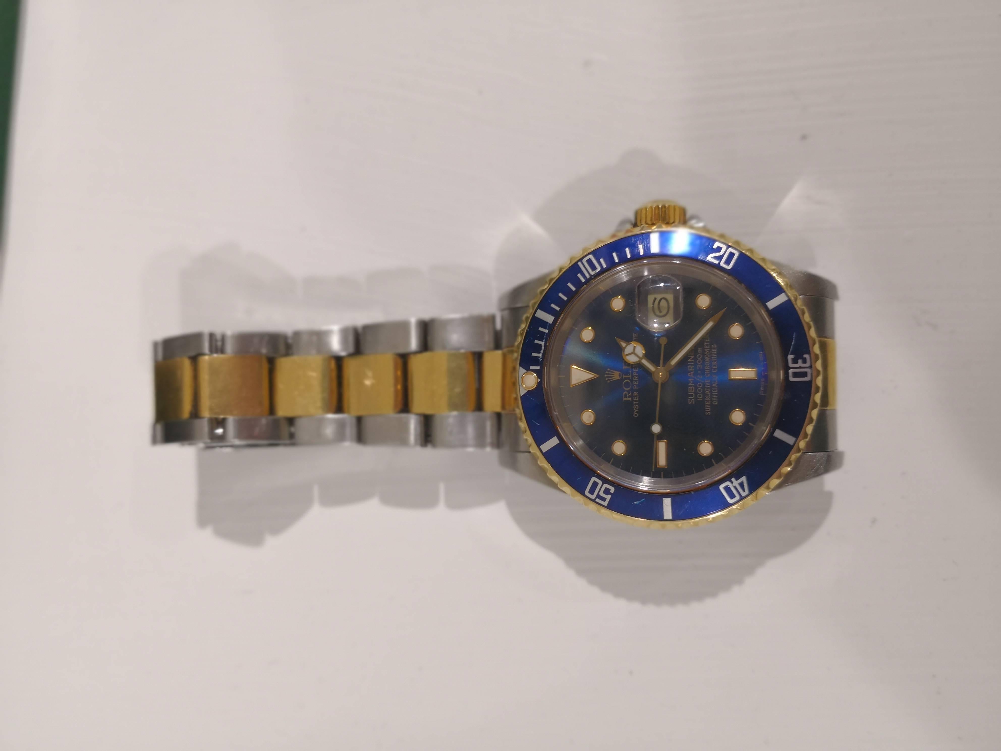 Rolex Gold Submariner Blue  7