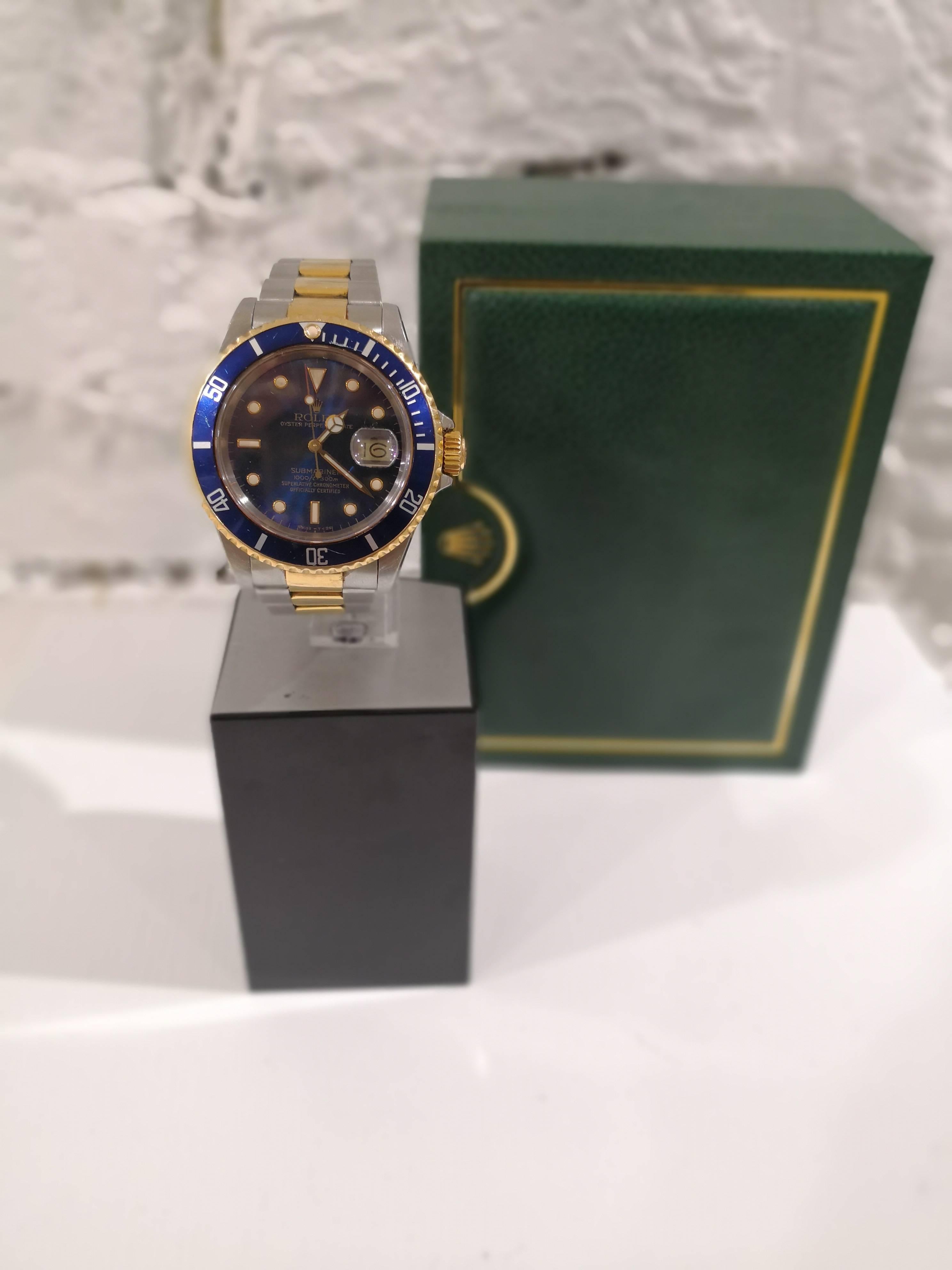 Rolex Gold Submariner Blue  In Good Condition In Capri, IT