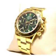 Rolex Green Daytona 116508 in Gold on Oyster Bracelet Original Green Dial