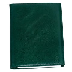 Rolex Green Leather Notepad with Two tone Rolex pen  - Brand new Rolex notepad w