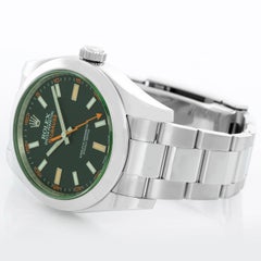 Rolex, modèle 116400GV anniversaire en cristal vert Milgauss
