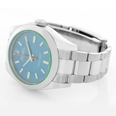 Rolex Green Milgauss Green Crystal Anniversary Model 116400 GV