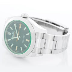 Rolex Green Milgauss Green Crystal Anniversary Model 116400 GV