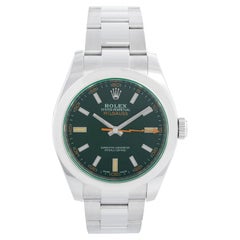 Rolex Green Milgauss Green Crystal Anniversary Model 116400 GV