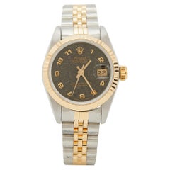 Rolex Grey 18k Yellow Gold And Stainless Steel Datejust Automatic Wristwatch 26 