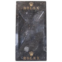 Retro Rolex Grey Marble Desk Accessory, 1970