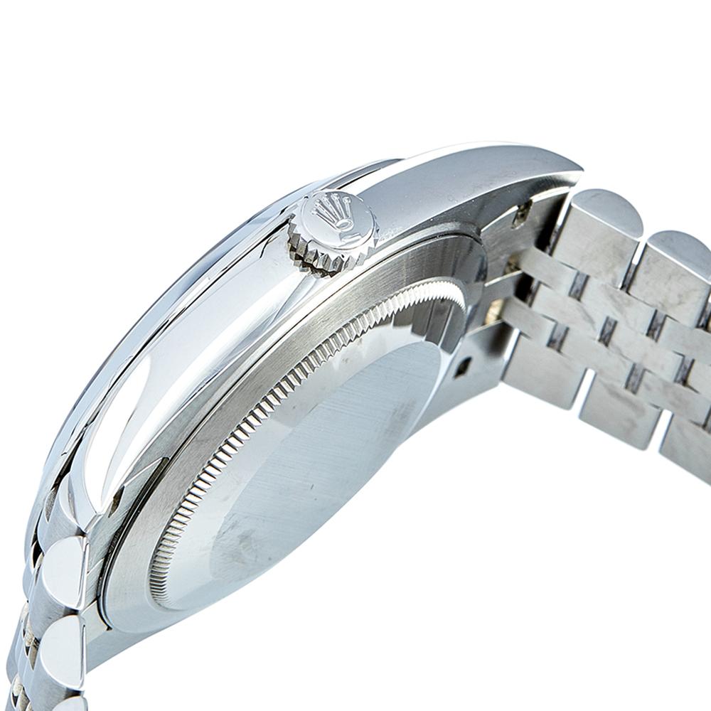 Rolex Grey Stainless Steel Datejust 126300 Men's Wristwatch 41 mm In Good Condition In Dubai, Al Qouz 2