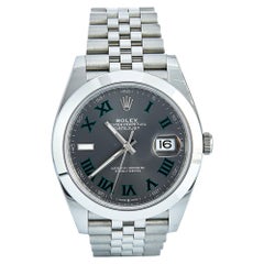 Rolex Grey Stainless Steel Datejust 126300 Men's Wristwatch 41 mm