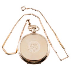 Rolex Hunter's Case Yellow Gold Filled Pocket Watch circa 1920's Flawless Dial