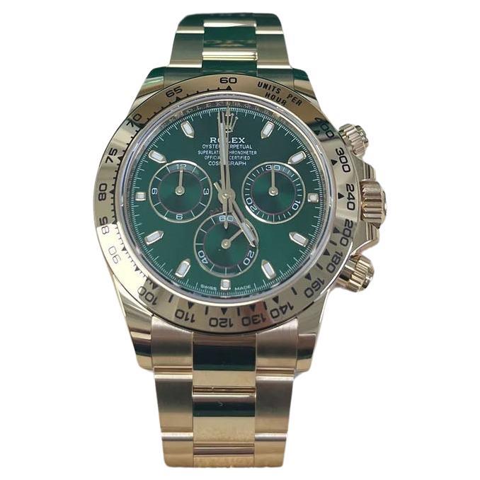 Rolex 'John Mayer' Daytona Cosmograph  Cadran vert, or jaune (Ref#116508) en vente