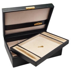 Rolex Jumbo vintage classique boîte de présentation en cuir vert pour montres et bijoux