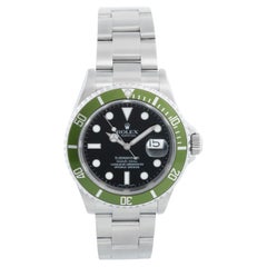 Used Rolex Kermit Submariner Men's  Stainless Steel Watch 16610