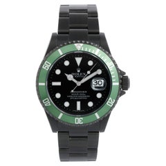 Rolex Kermit Submariner Project X Men's Steel Black DLC Watch 16610