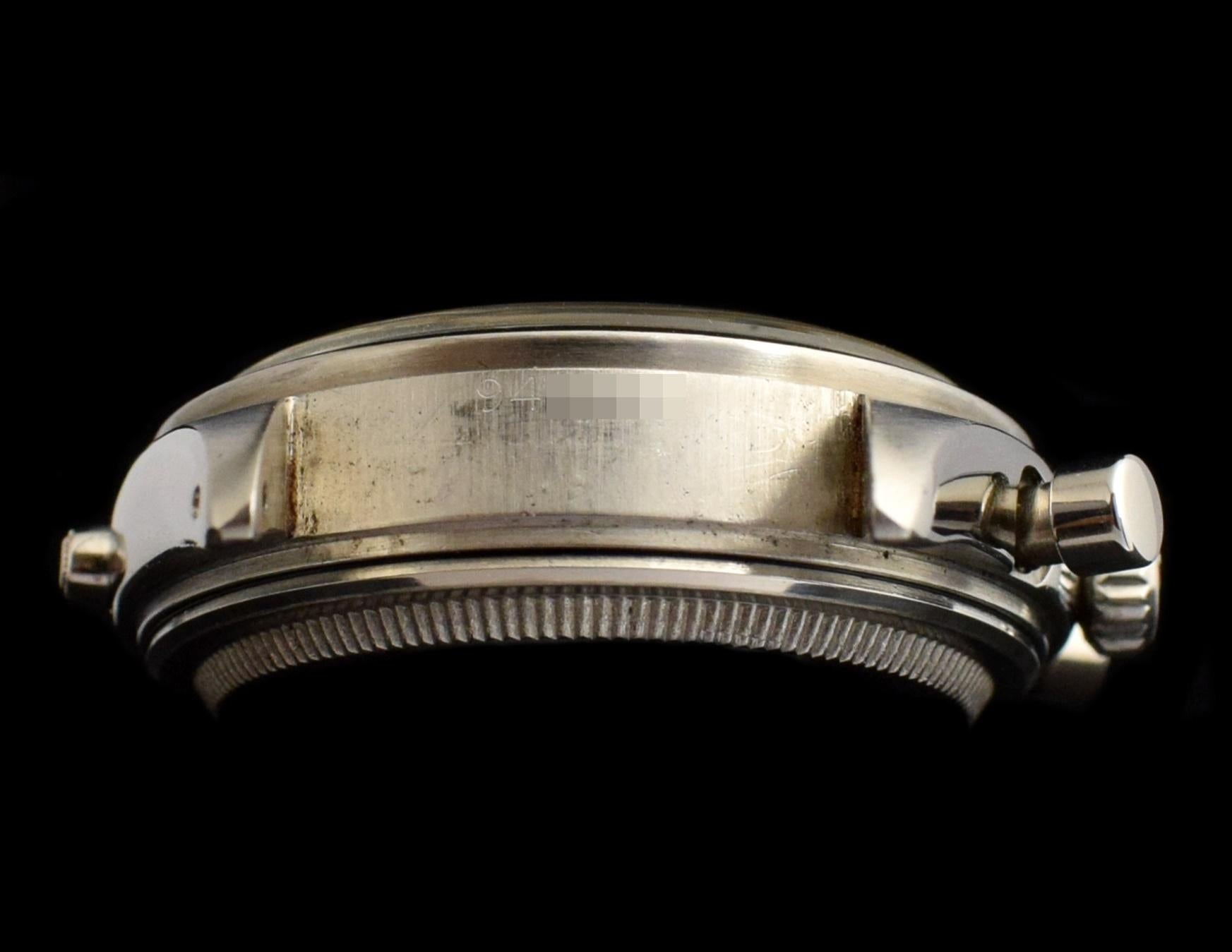 Montre chronographe en acier à remontage manuel Rolex Killy Triple Date Calendar 6036, 1954 en vente 6