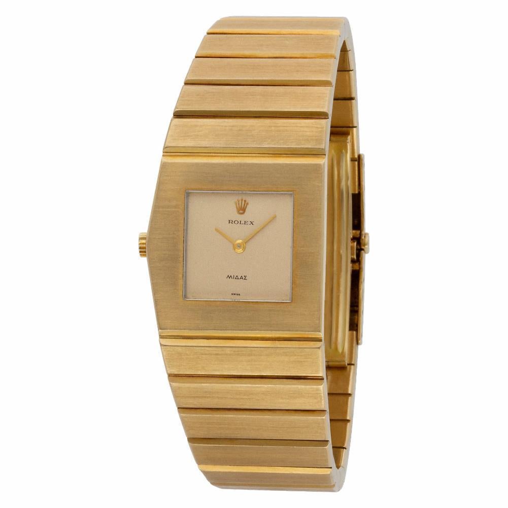 Rolex King Midas 9630, Gold Zifferblatt, zertifiziert und mit Garantie (Zeitgenössisch)