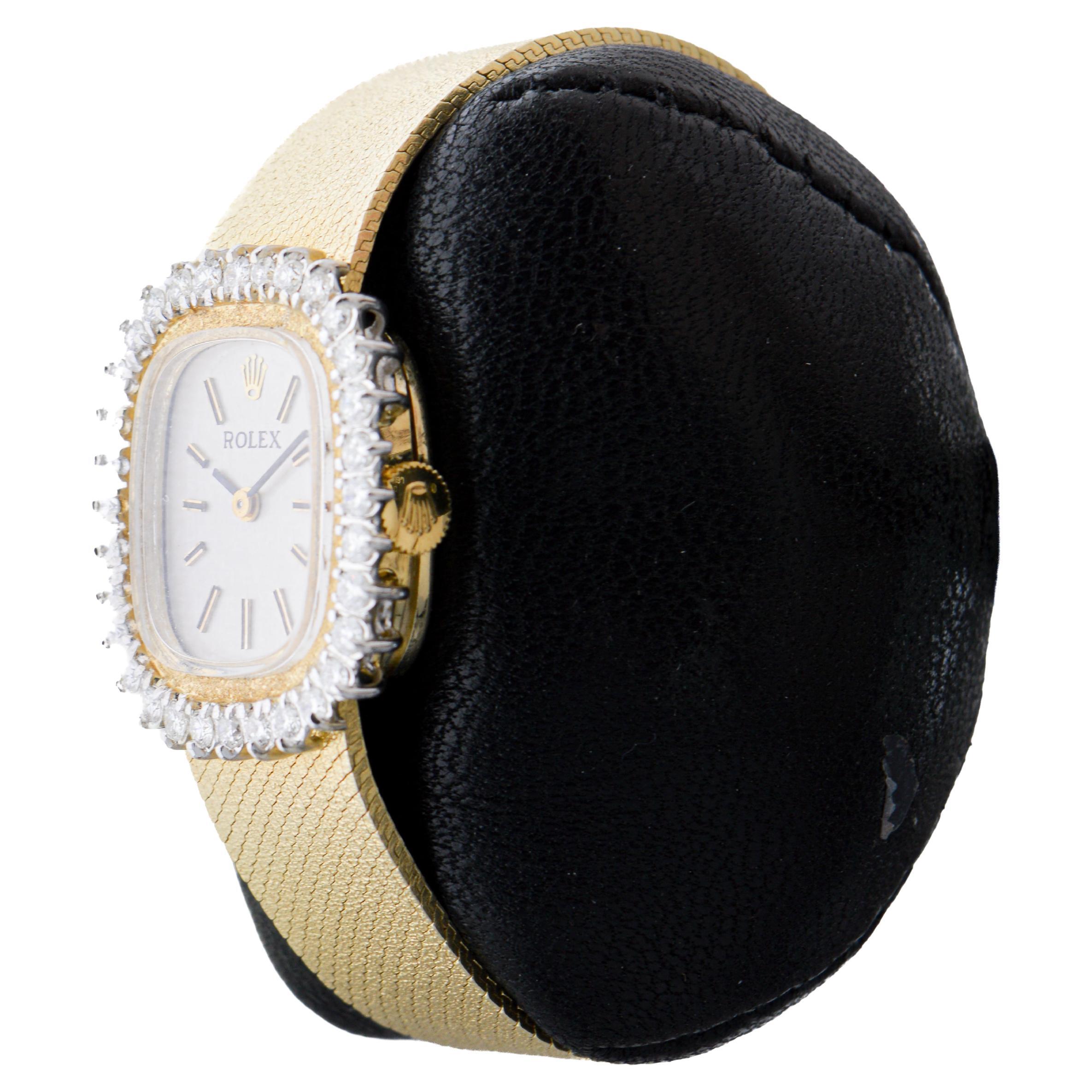 Rolex Ladies 14Kt Solid Gold Diamond Dress Watch 1970's all Original 1