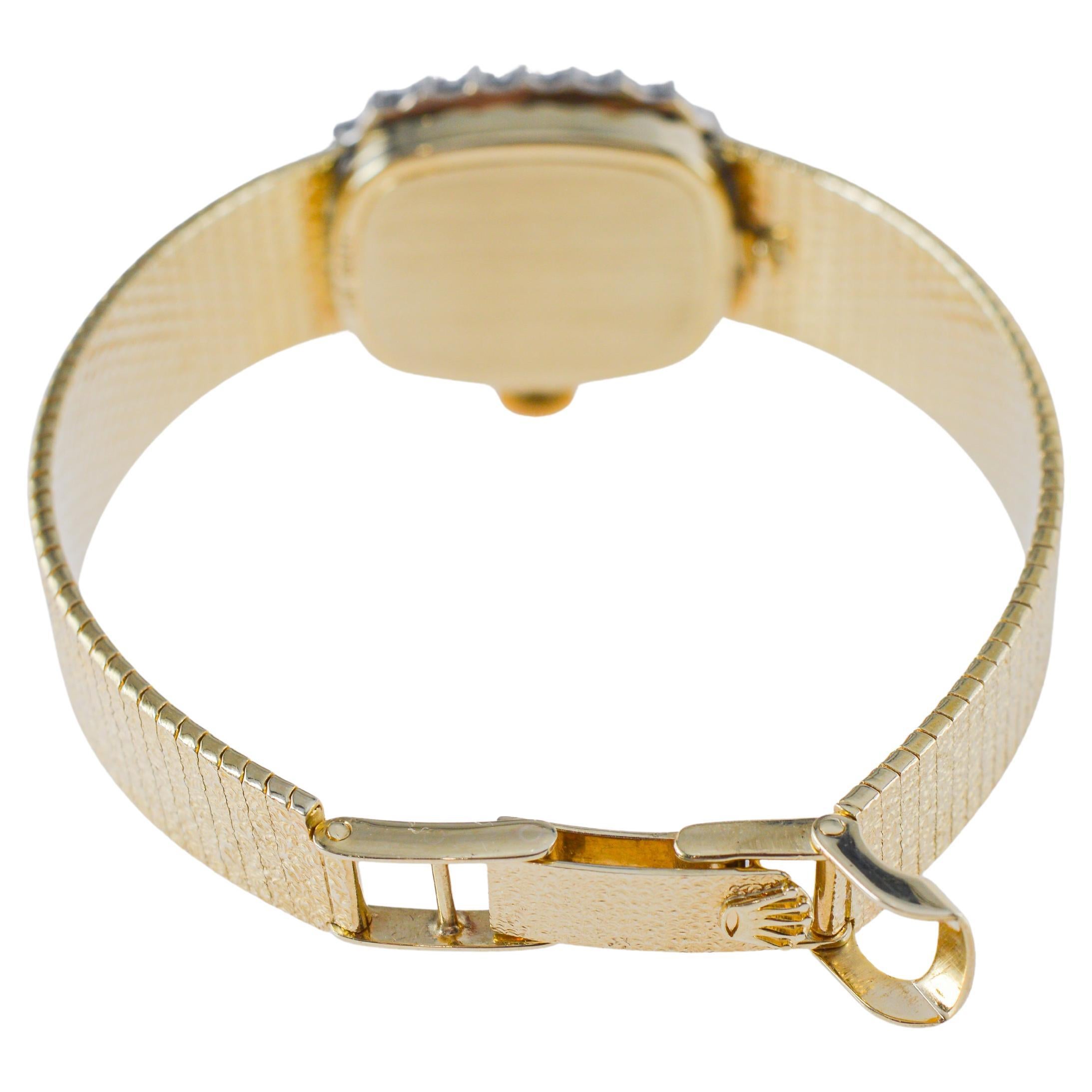 Rolex Orologio da donna in oro massiccio 14Kt e diamanti, anni '60 circa 5