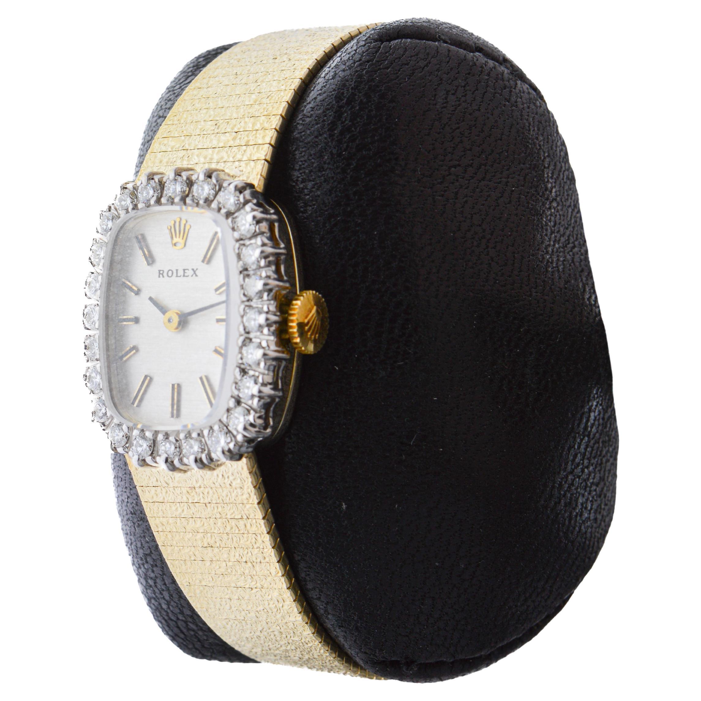 Rolex Orologio da donna in oro massiccio 14Kt e diamanti, anni '60 circa 2