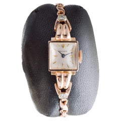 Rolex Ladies 14Kt Solid Rose Gold Watch from 1954 with Matching Period Bracelet