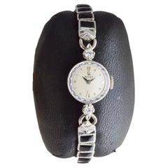 Rolex Ladies 14Kt Solid White Gold Mid Century Modern Watch circa 1960
s