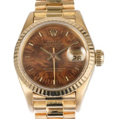 Retro Rolex Ladies 18 Karat Yellow Gold President Wristwatch