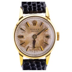 Rolex Ladies 18 Karat Yellow Gold Vintage Precision Wrist Watch