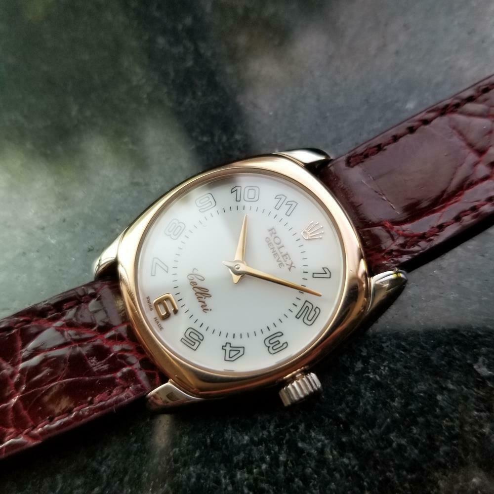 ROLEX Ladies 18K Rose and White Gold Cellini Danaos 6629, c.2001 Luxury LV706RED In Excellent Condition In Beverly Hills, CA