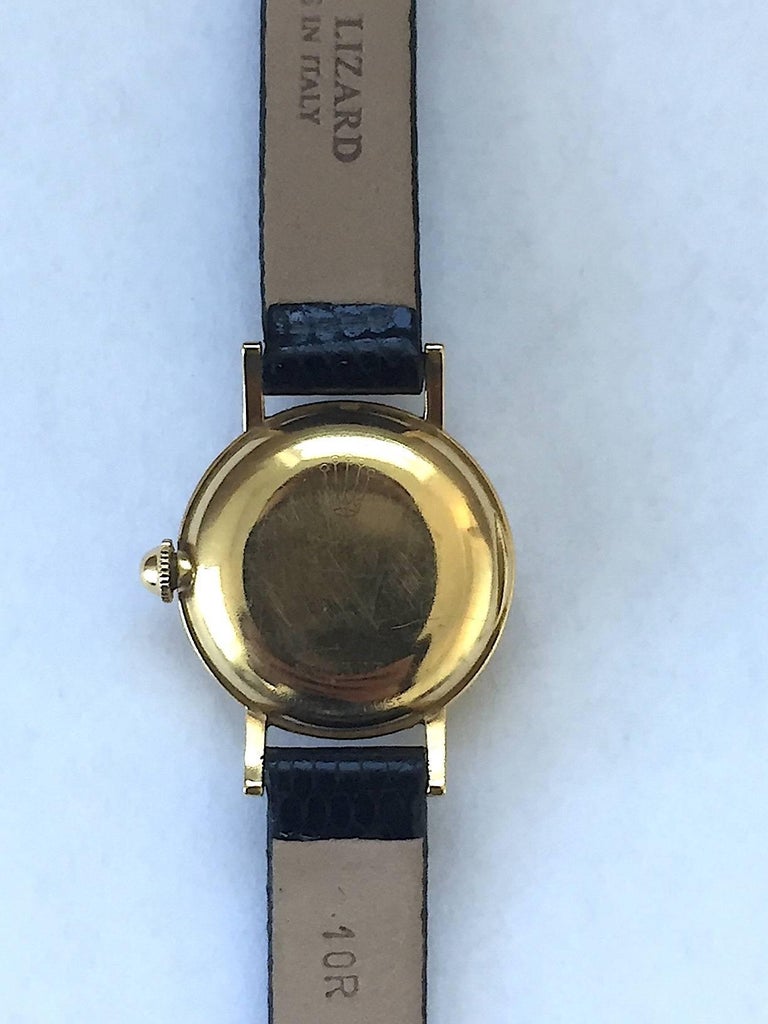 Rolex Ladies Yellow Gold Star Dial Bubbleback Manual Wind Wristwatch ...