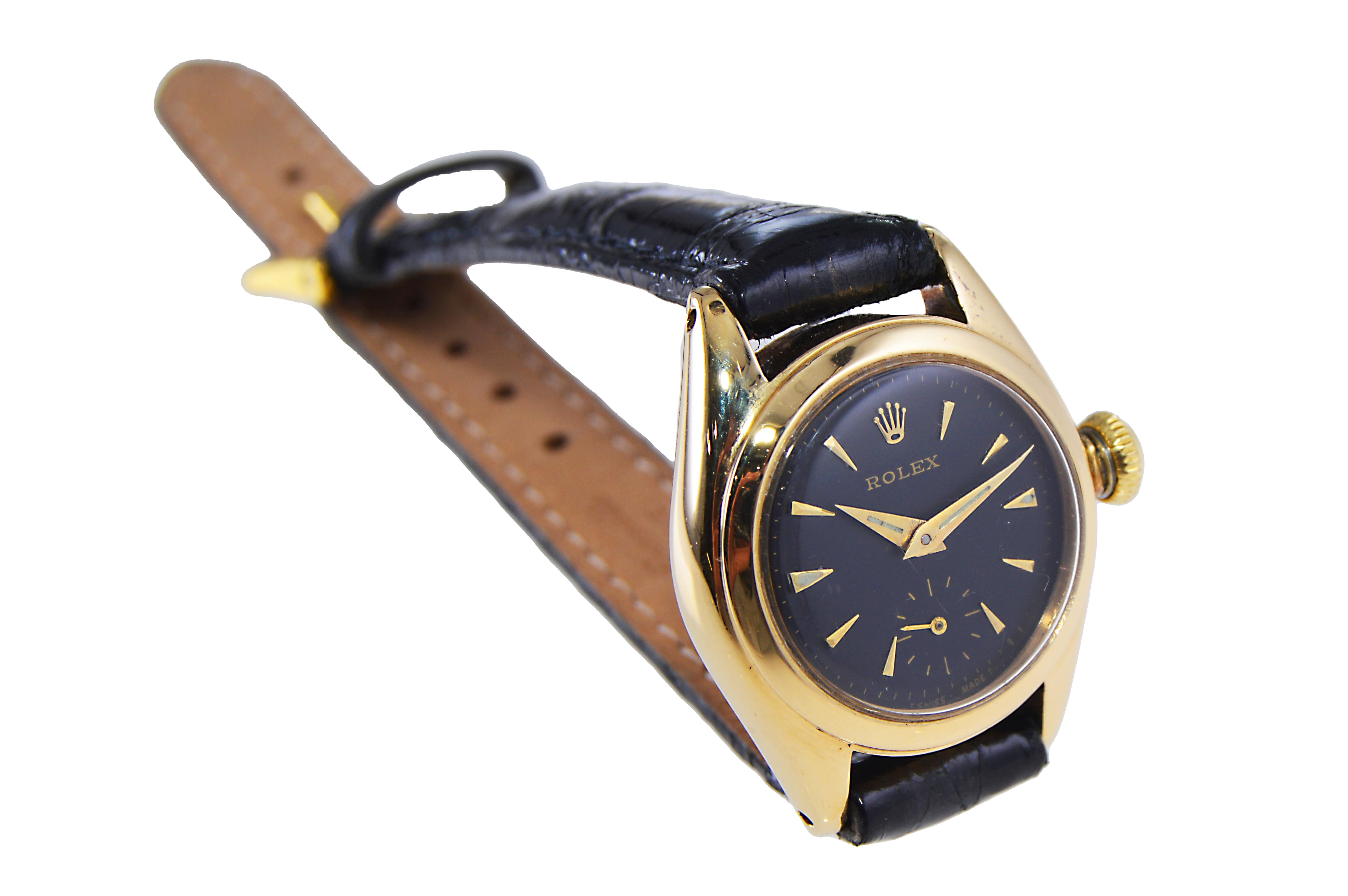 Rolex Damen 18Kt. Frühe Golduhr mit ewigem Aufzug, CIRCA 1949, 