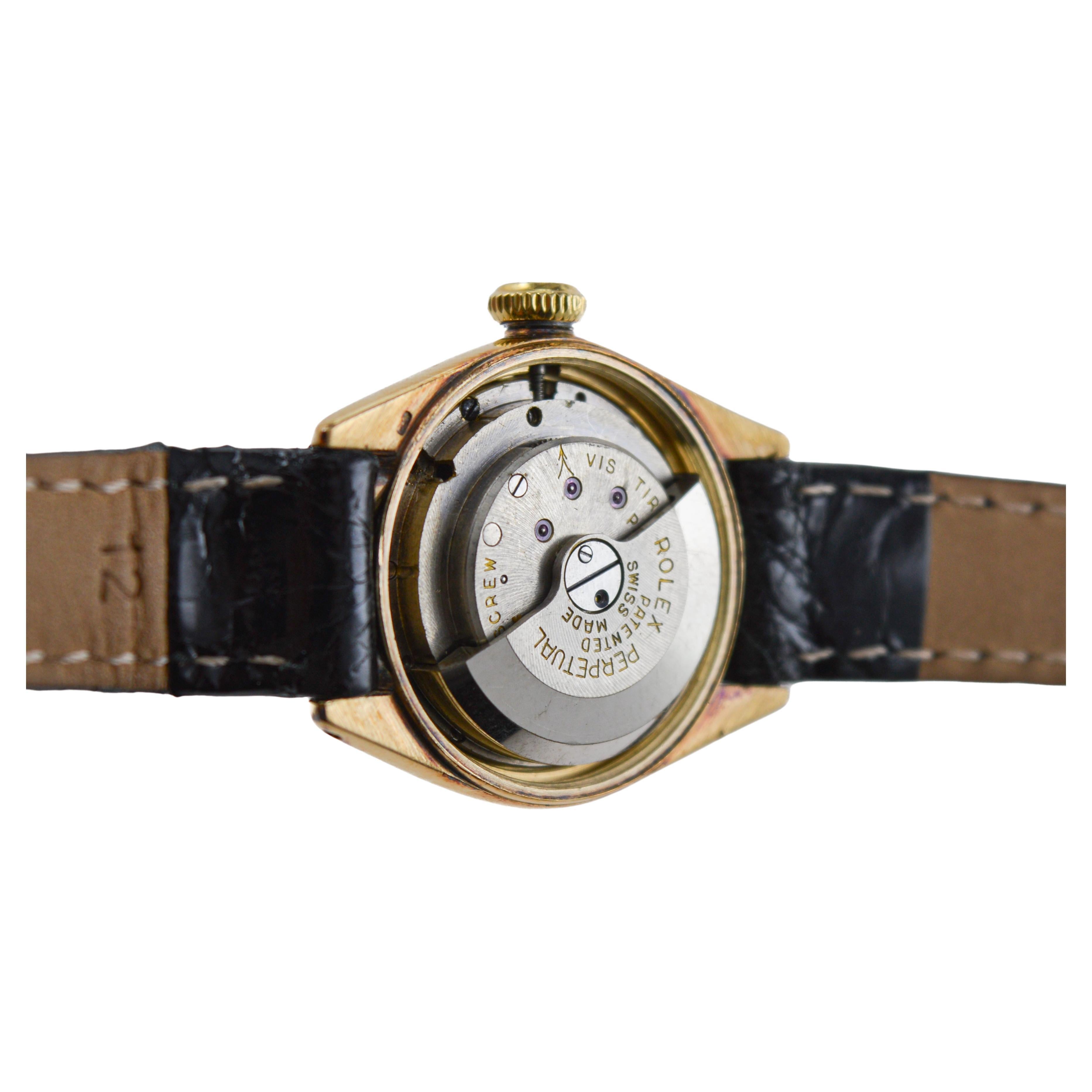 Rolex Damen 18Kt. Frühe Golduhr mit ewigem Aufzug, CIRCA 1949, 