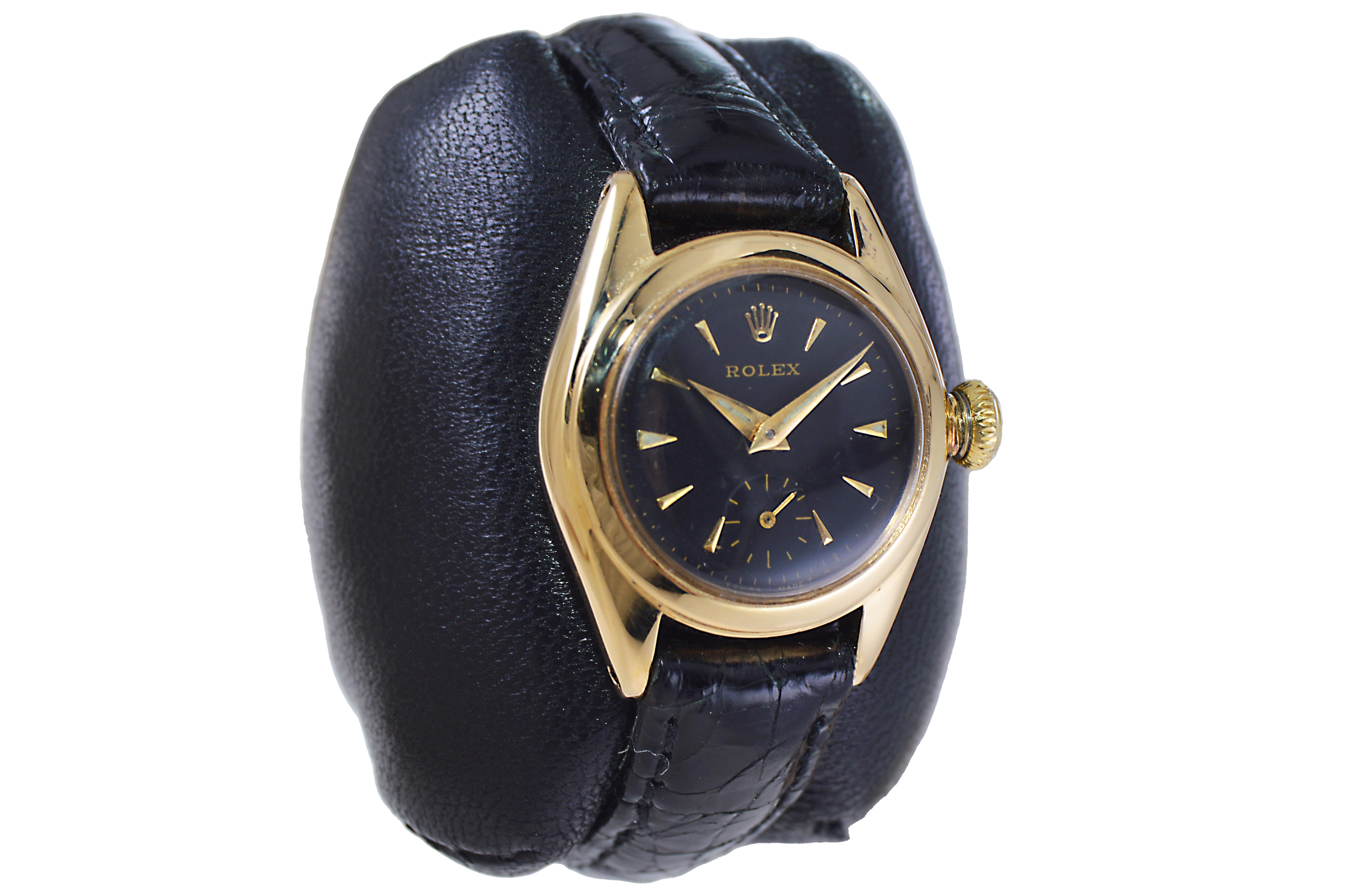 Rolex Damen 18Kt. Frühe Golduhr mit ewigem Aufzug, CIRCA 1949, 
