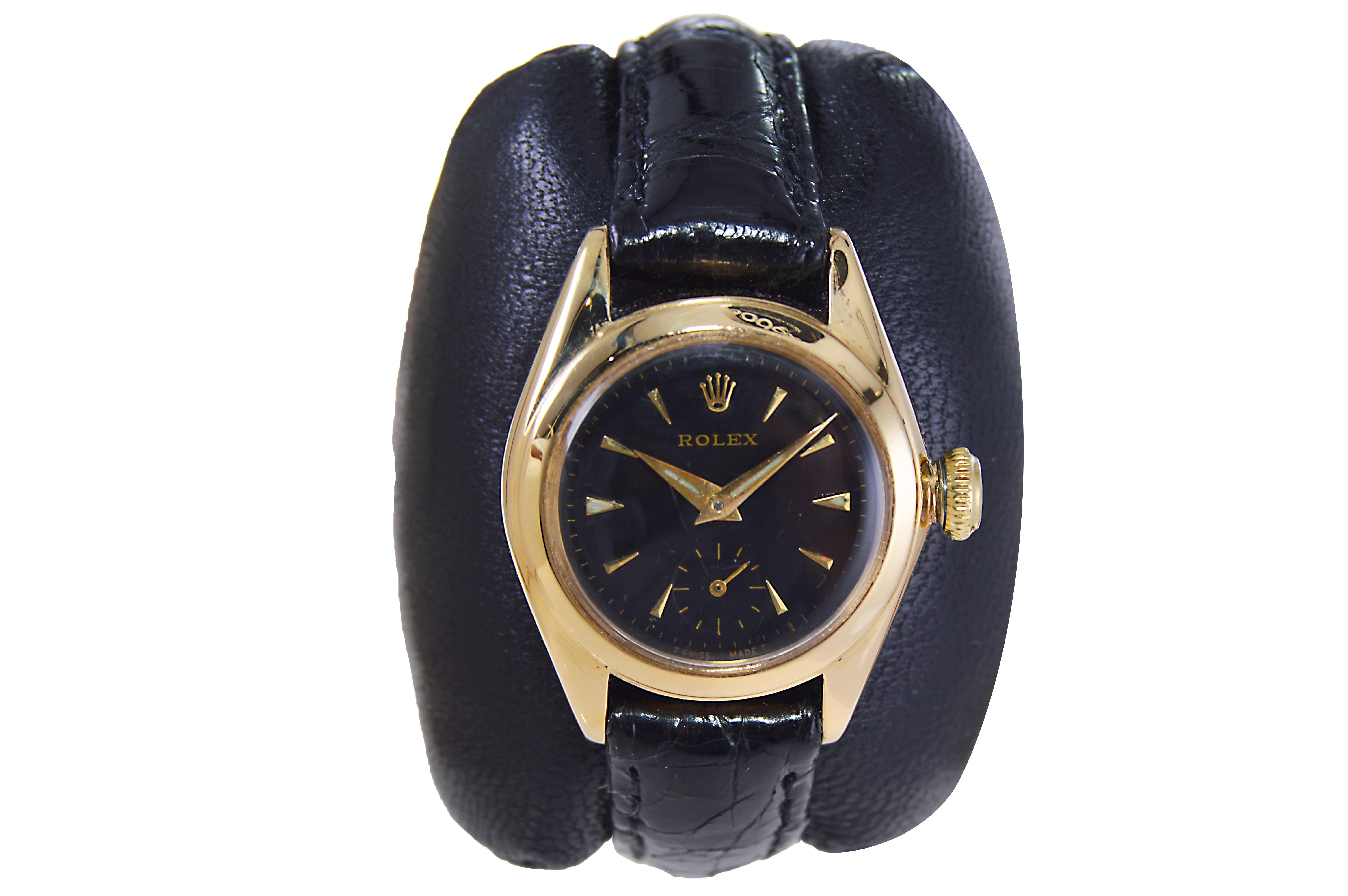 Rolex Damen 18Kt. Frühe Golduhr mit ewigem Aufzug, CIRCA 1949, 