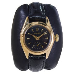 Retro Rolex Ladies 18Kt. Gold Early Perpetual Winding "Bubble Back" Watch, circa 1949