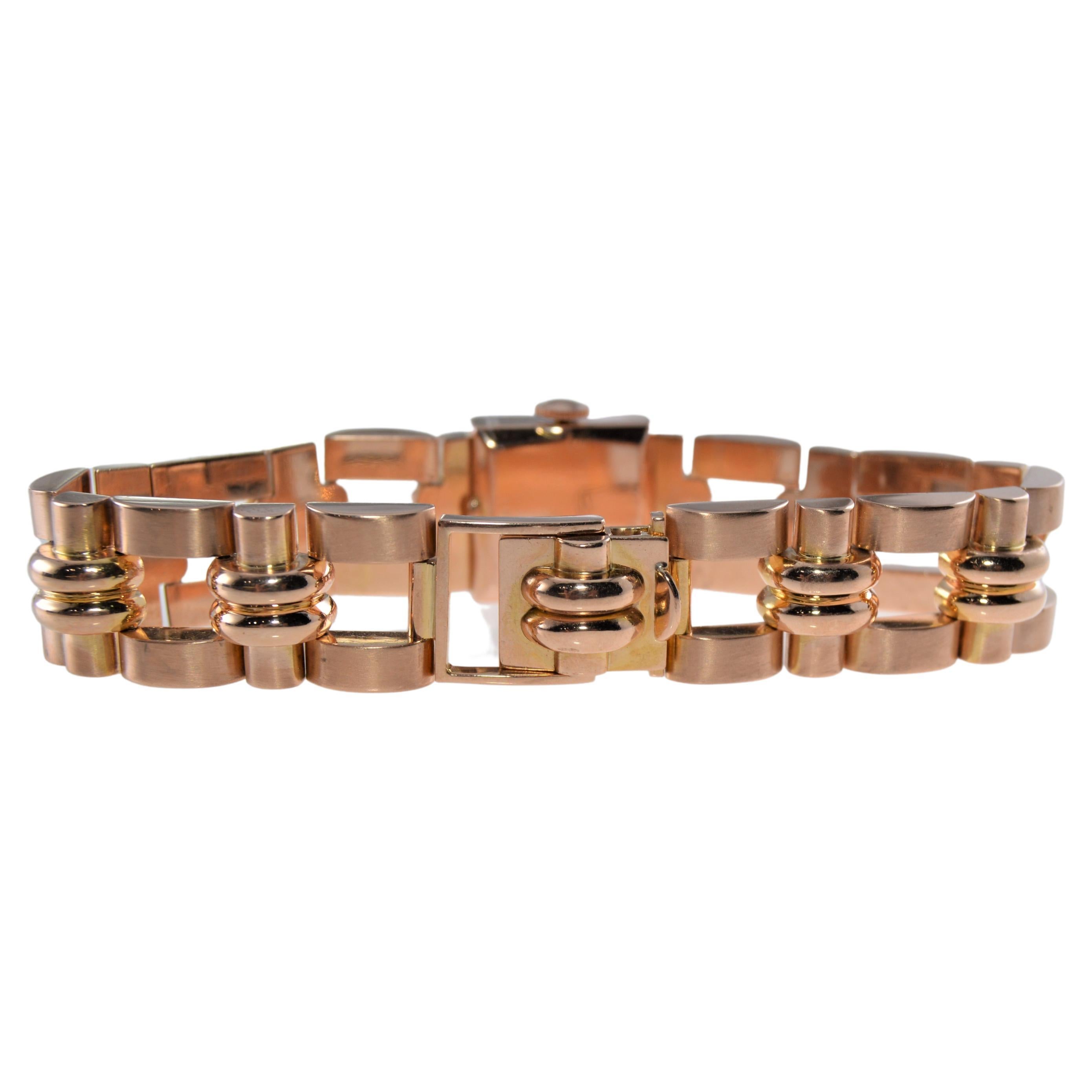 Rolex Ladies 18Kt. Solid Rose Gold Art Deco Bracelet Watch From 1954 5