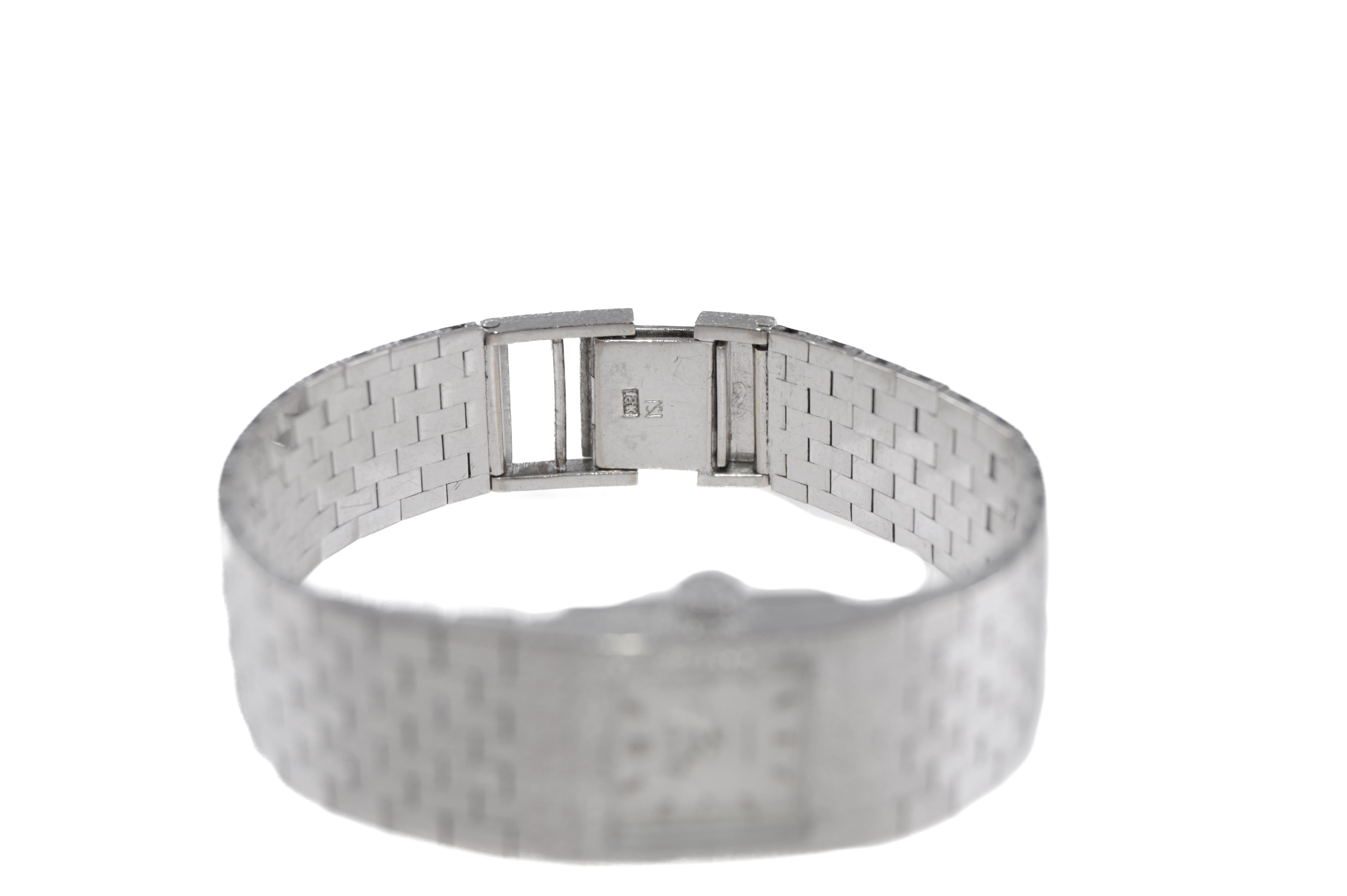 Rolex Donna 18Kt. Orologio da abito in oro bianco massiccio con bracciale originale degli anni '80 8
