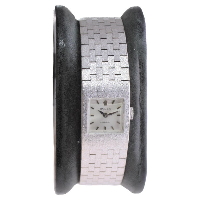 Rolex Ladies 18Kt. Solid White Gold Dress Watch with Original Bracelet  1980's at 1stDibs | vintage rolex dress watch, white and gold dress original,  white gold dress original