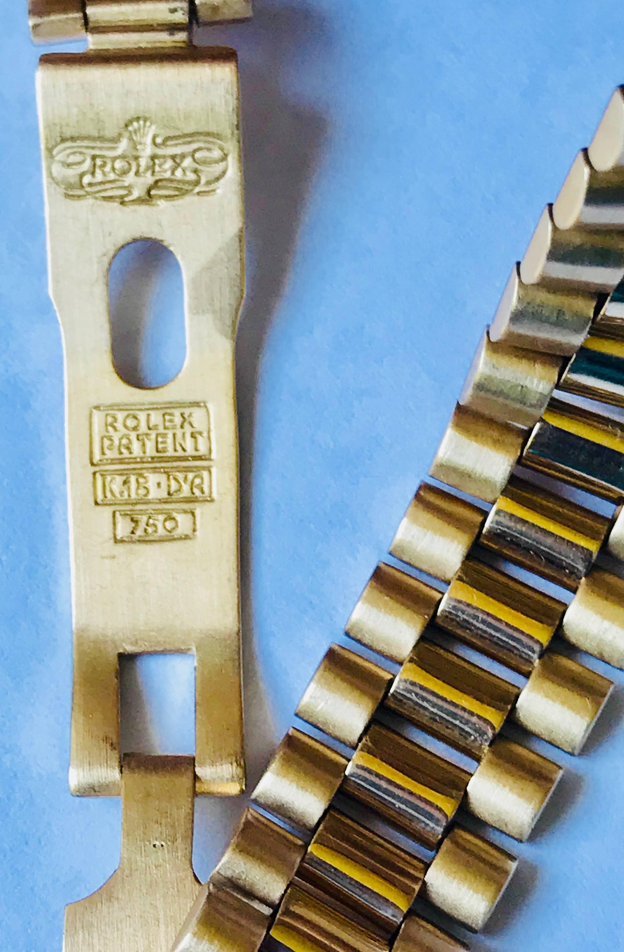 Rolex Ladies 18kt Yellow Gold Diamond President Datejust Wristwatch  In Good Condition In New York, NY