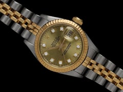 Rolex Ladies 2-Tone Datejust 67193 Watch - 18K Gold, Stainless Steel & Diamonds