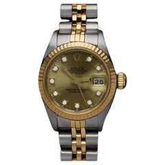Rolex Ladies 2-Tone Datejust 67193 Uhr - 18K Gold, Edelstahl & Diamanten