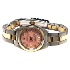 Rolex Ladies 25mm Oyster Perpetual Pink MOP Diamond 