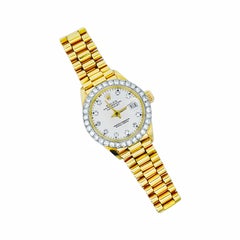 Rolex Ladies Watch 26mm Datejust Yellow Gold Diamond Dial Diamond Bezel 6917