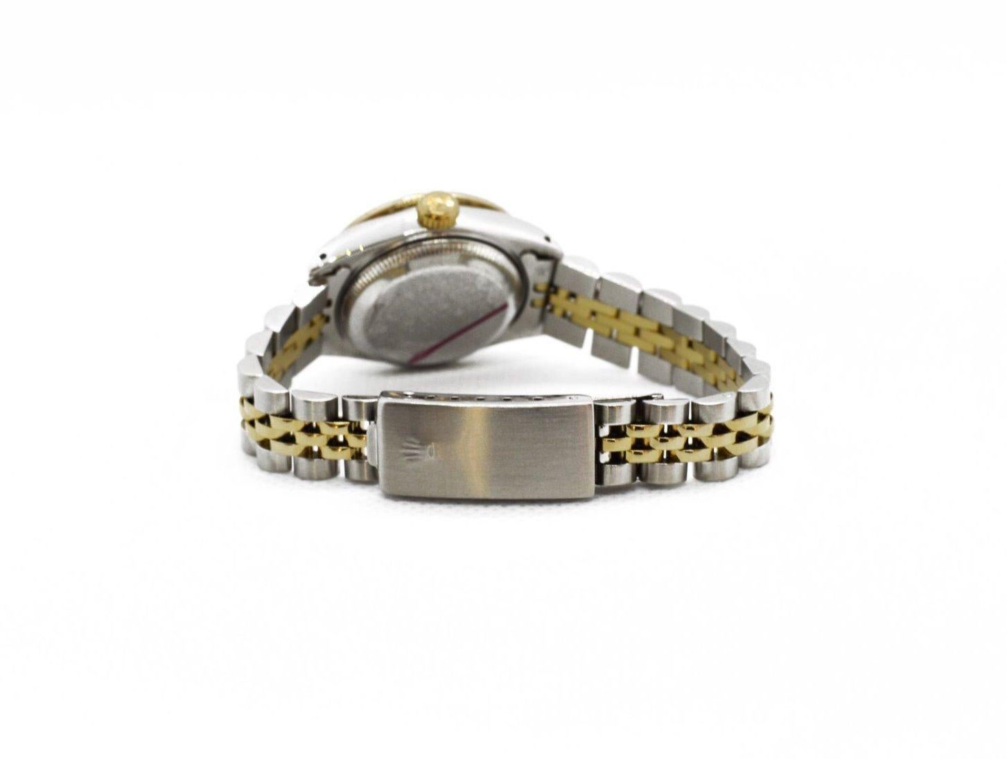 Rolex Montre Datejust 26 mm jubilee en diamants pour femmes 69173 MOP Bon état - En vente à San Fernando, CA