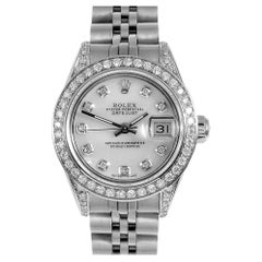 Rolex Donna 26mm Datejust 69174 Bianco MOP Diamante acciaio giubileo