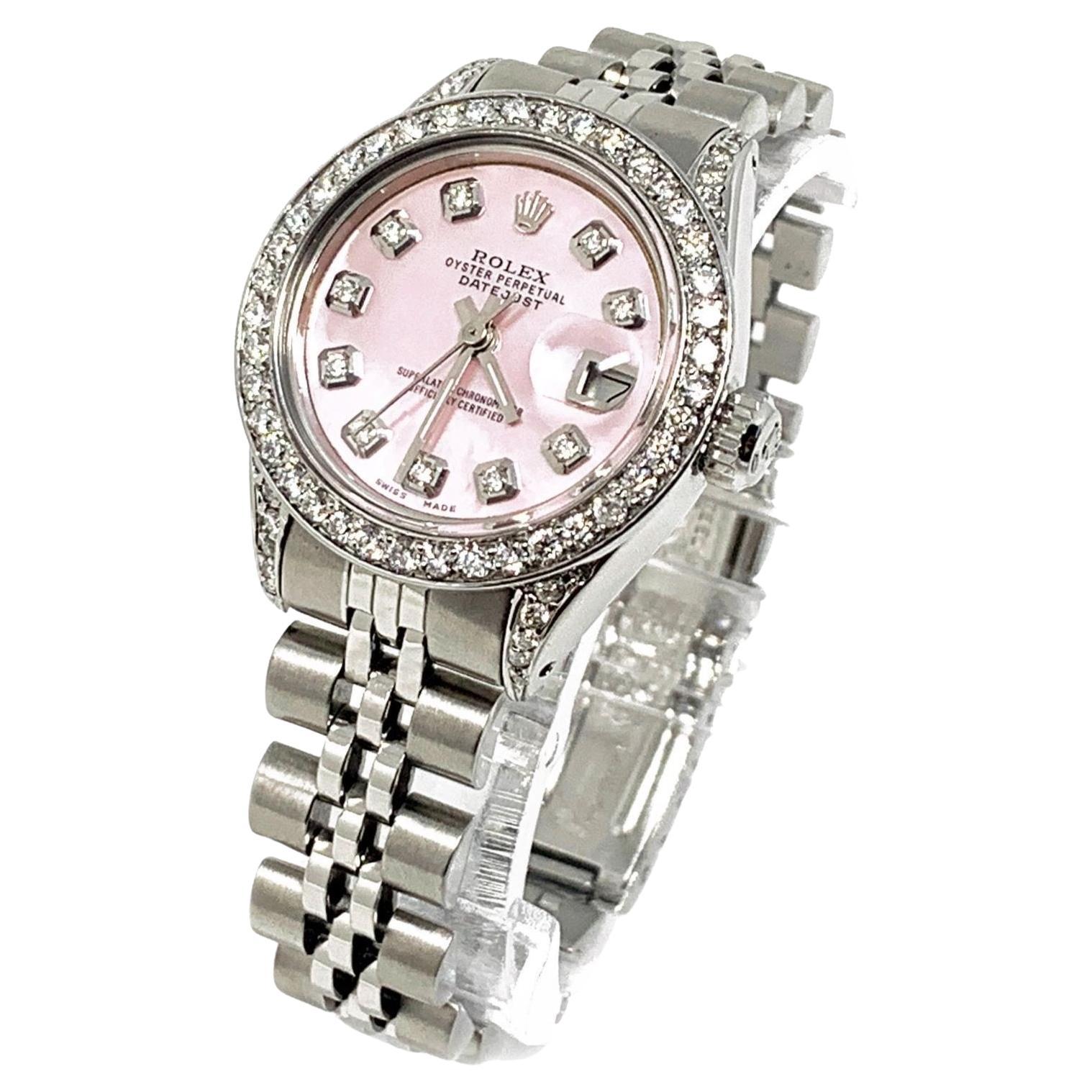 Rolex Ladies 26mm Datejust Pink MOP Diamond