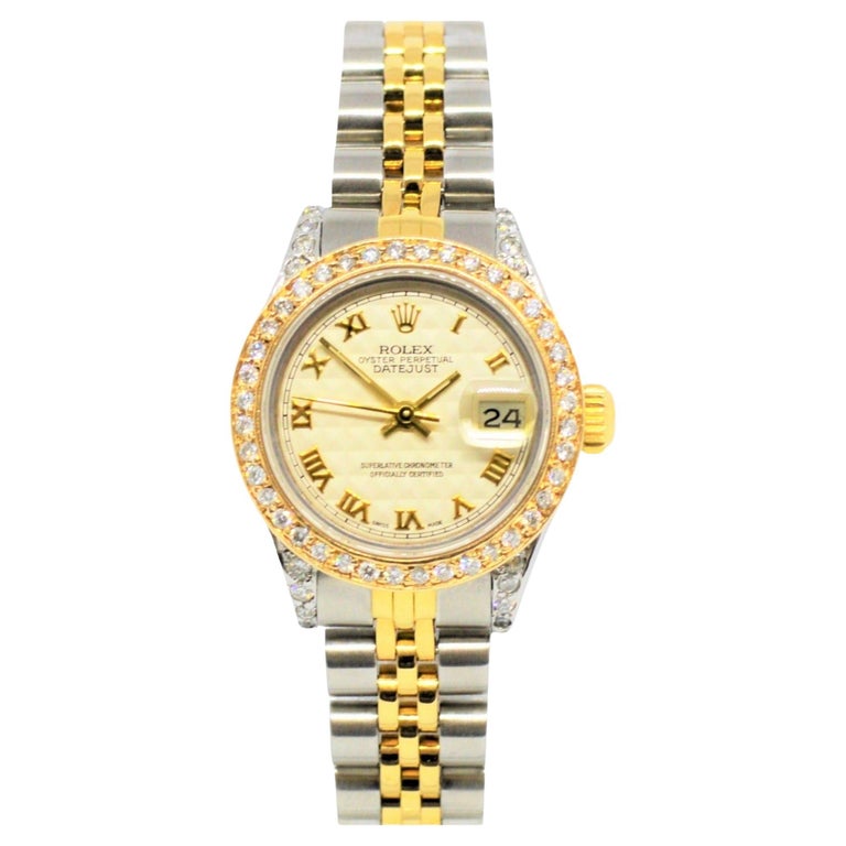 Rolex Ladies Datejust Pyramid Roman Diamond Jubilee For Sale at 1stDibs