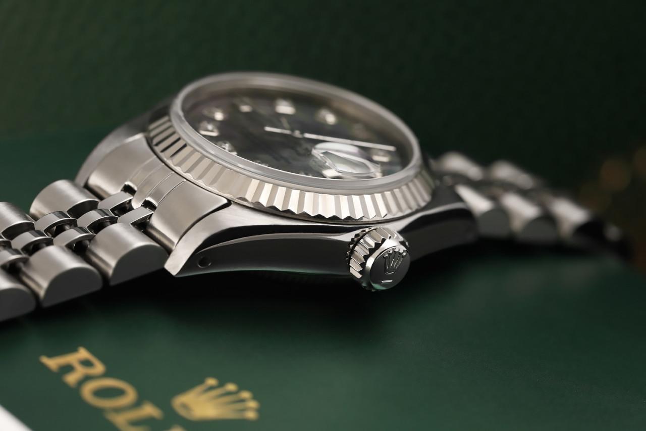 Rolex Montre Datejust 26mm avec cadran en nacre et diamants, pour femmes, SS en vente 1