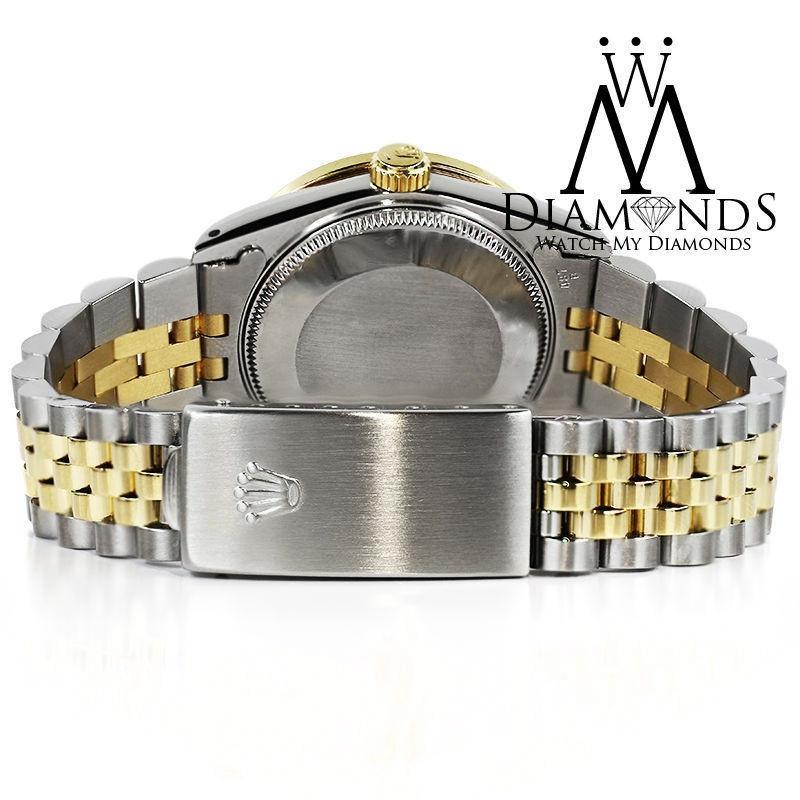Rolex Montre Datejust 26 mm vintage bicolore avec lunette en diamants et or blanc, pour femmes Pour femmes en vente
