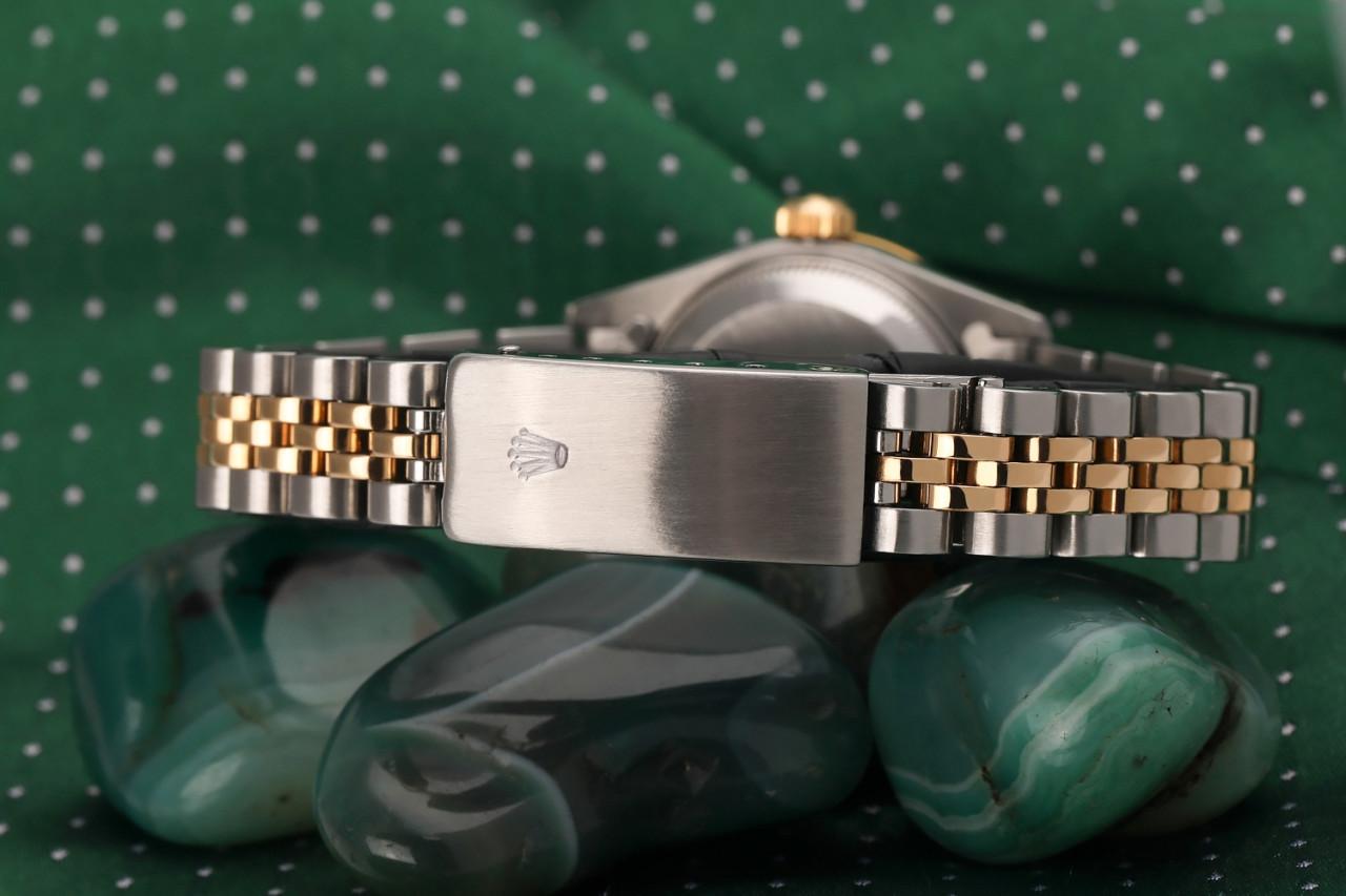 Women's Rolex Ladies Datejust Vintage Diamond Bezel Two Tone White MOP Watch For Sale