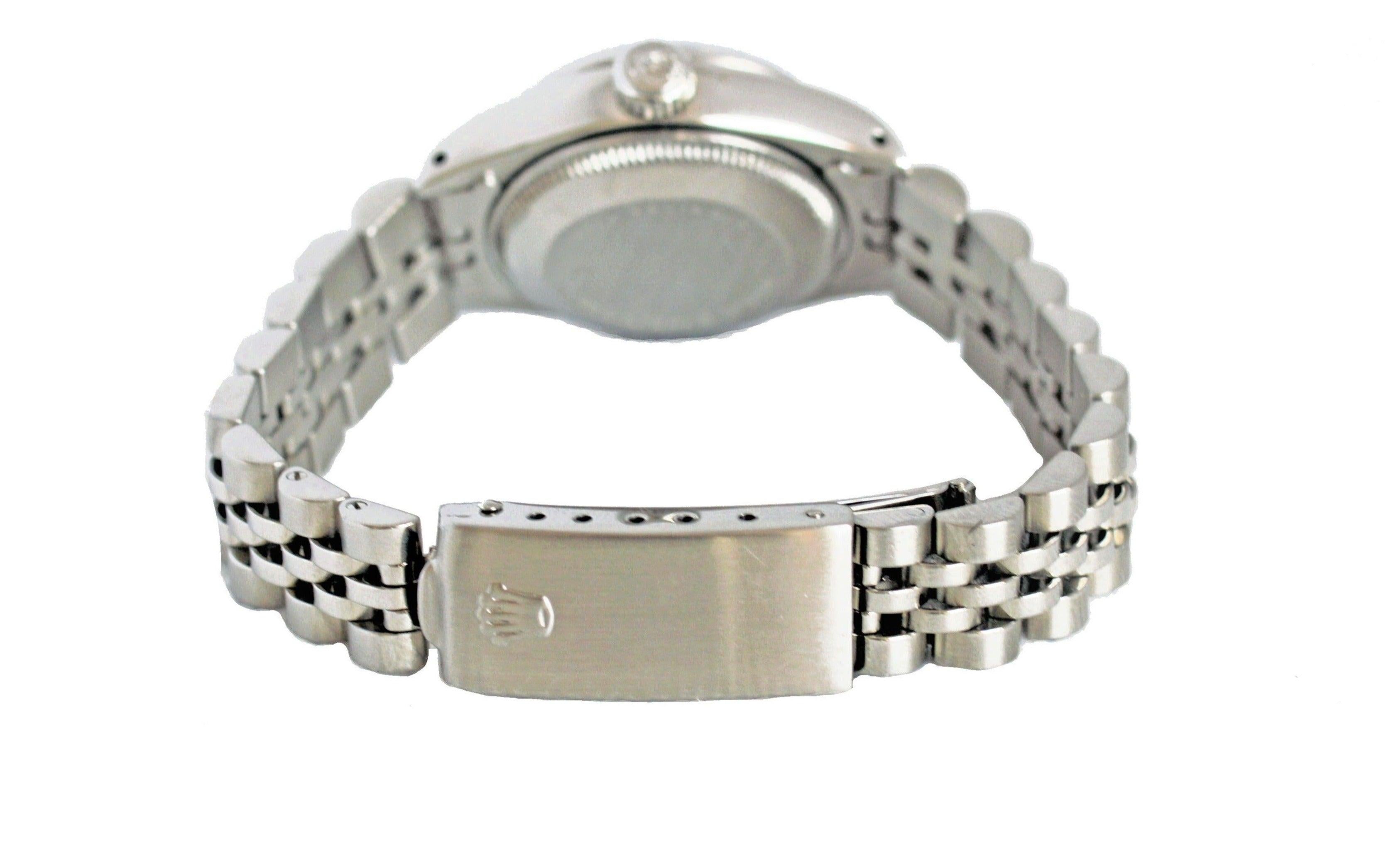 Rolex Montre Datejust, jubilee en acier et diamants blancs MOP pour femmes 26 mm Bon état - En vente à San Fernando, CA