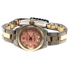 Rolex ladies 26mm Oyster perpetual 6719 Pink MOP Diamond 